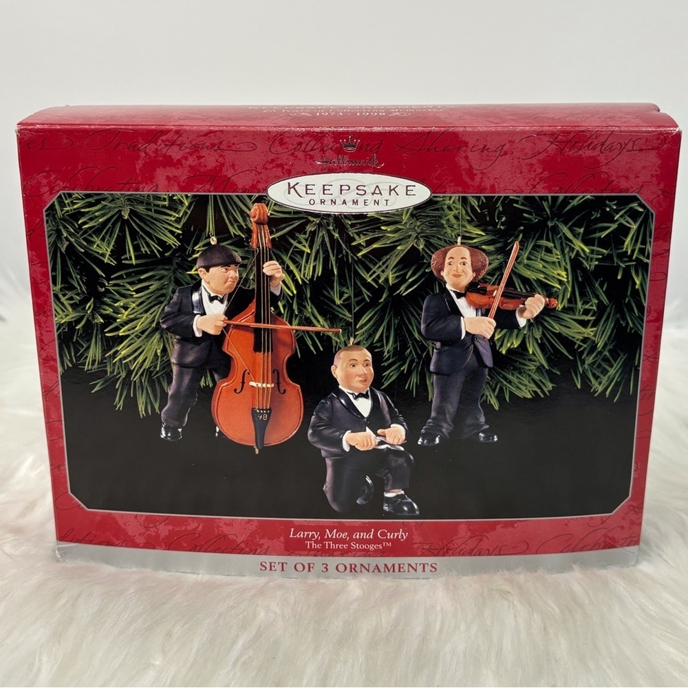 HALLMARK KEEPSAKE the Label Musical Trio Ornaments - “THE THREE STOOGES”